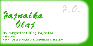 hajnalka olaj business card